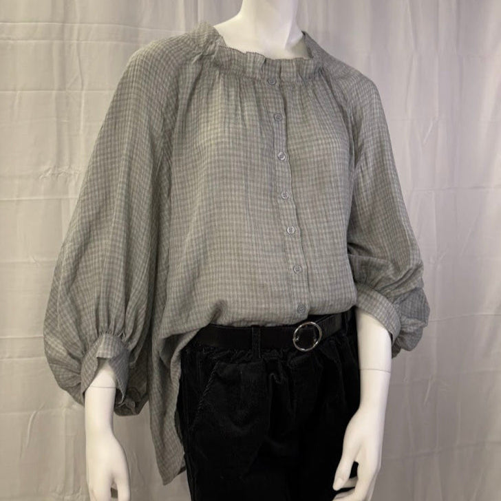 Camisa Manga Labão Cinza