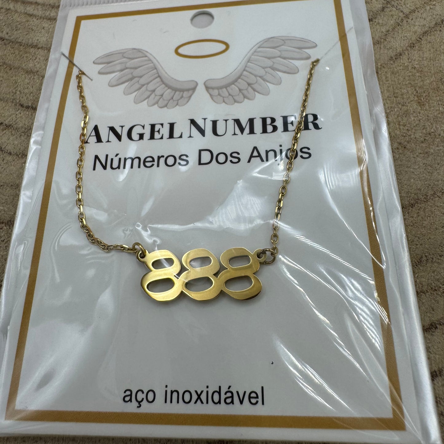 Fio Número dos Anjos 888 Dourado