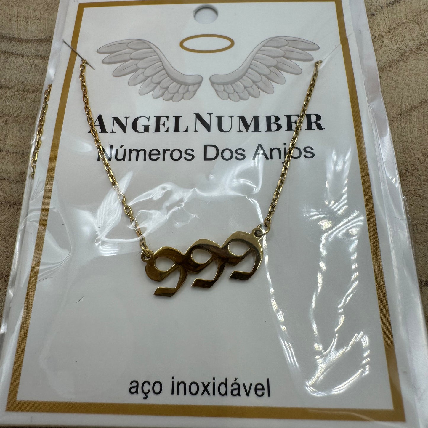 Fio Número dos Anjos 999 Dourado