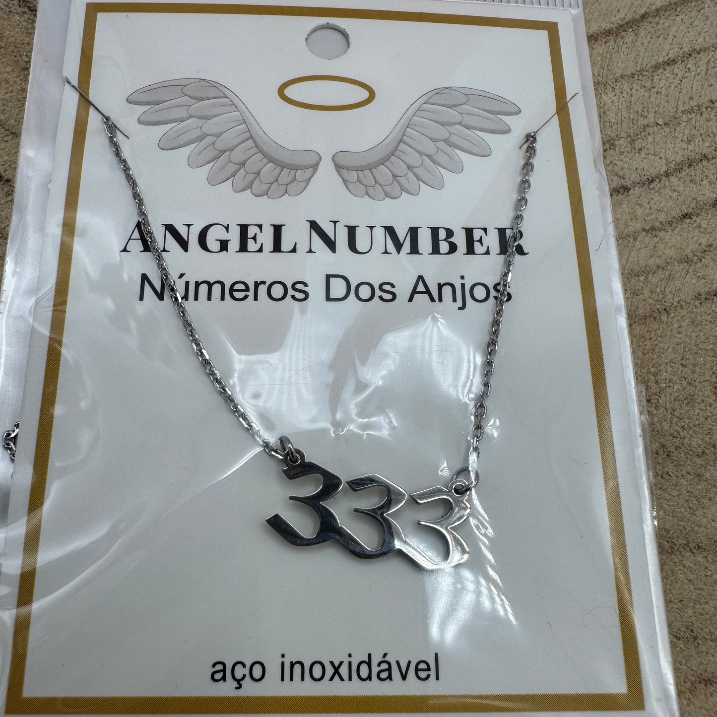 Fio Número dos Anjos 333 Prateado
