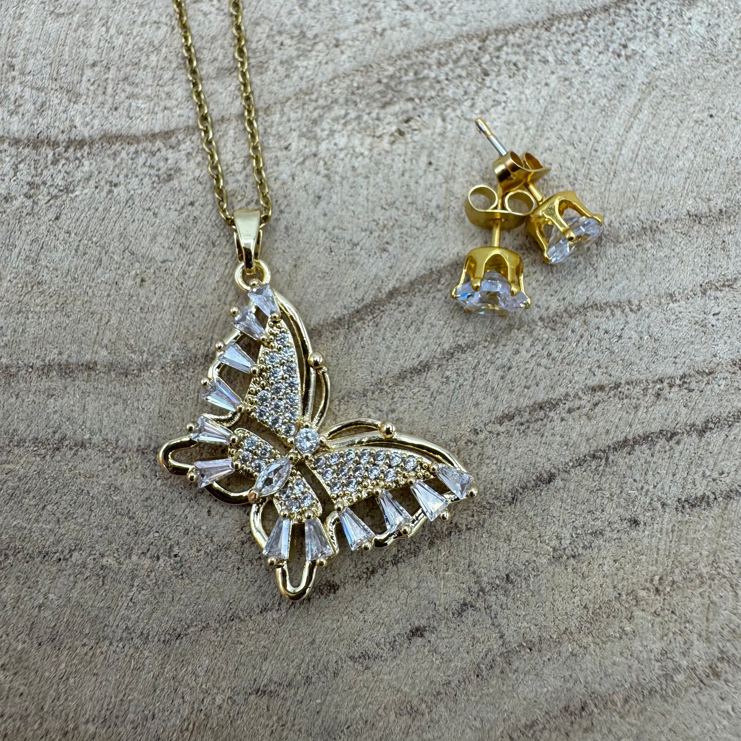 Fio Borboleta Brilhantes Dourado (Oferta Brincos)