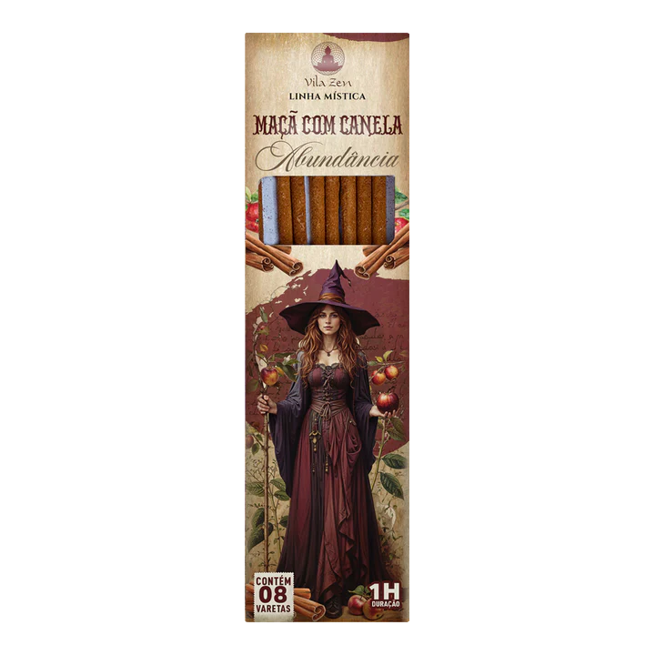 Incenso Vila Zen Maçã com Canela - ABUNDÃNCIA