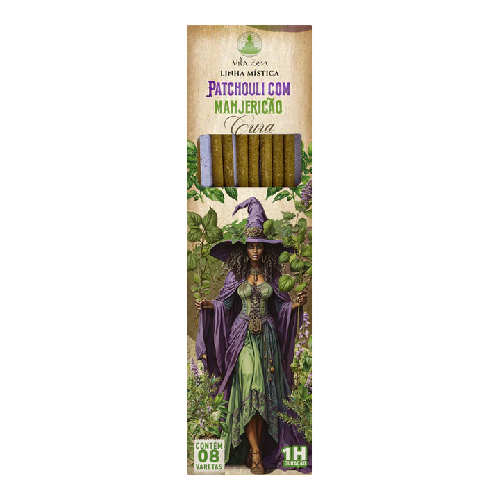 Incenso Vila Zen Patchouli com Manjericão - CURA