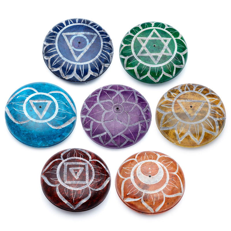 Queimador de Incenso de Pedra Sabão - Chakra