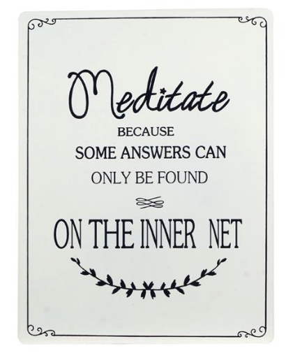 Placa Parede Meditate 22164