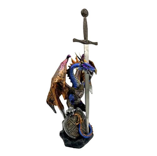 Dragão Lenda Escura com Escudo de Fogo