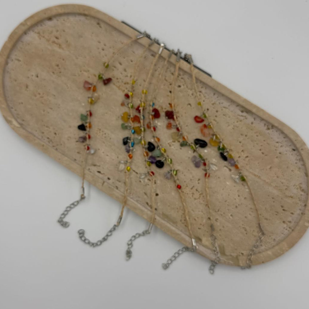 Pulseira Cascalho Mix de Pedras