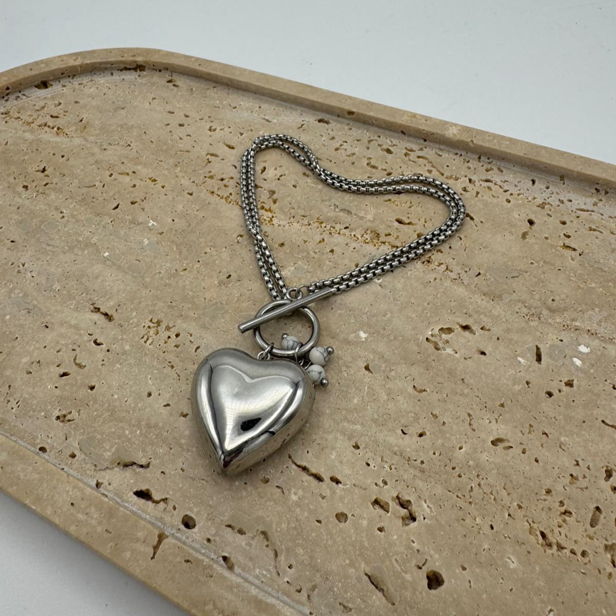 Pulseira Coração Prateado