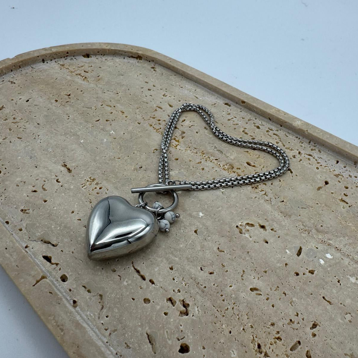 Pulseira Coração Prateado