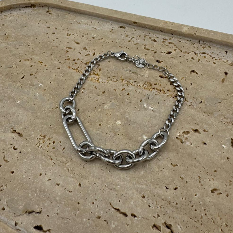 Pulseira Cadeado Aço 3 Cores (VARIEDADES) Prateados