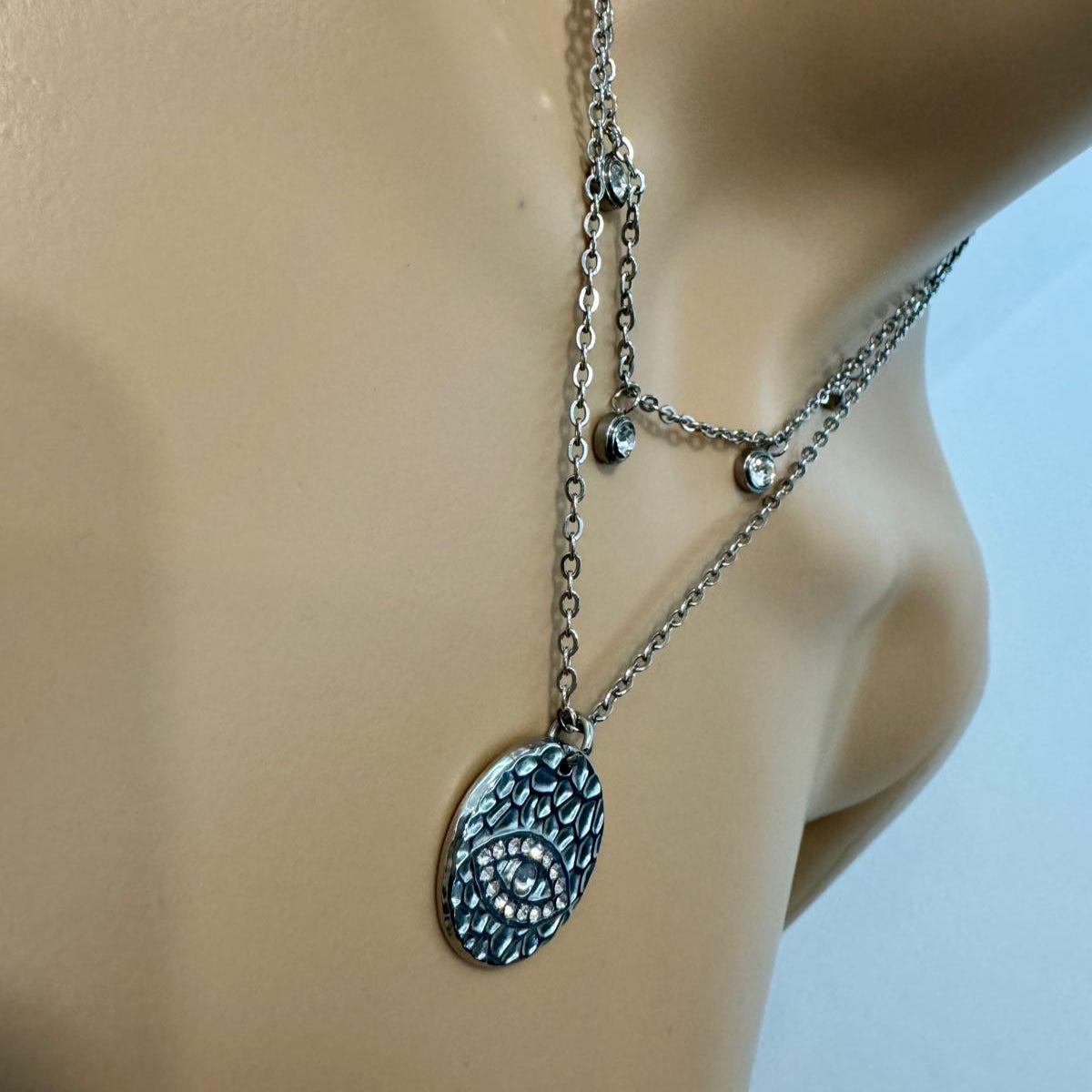 Colar Evil Eye Prateado (Variedades) - Essencia Pura