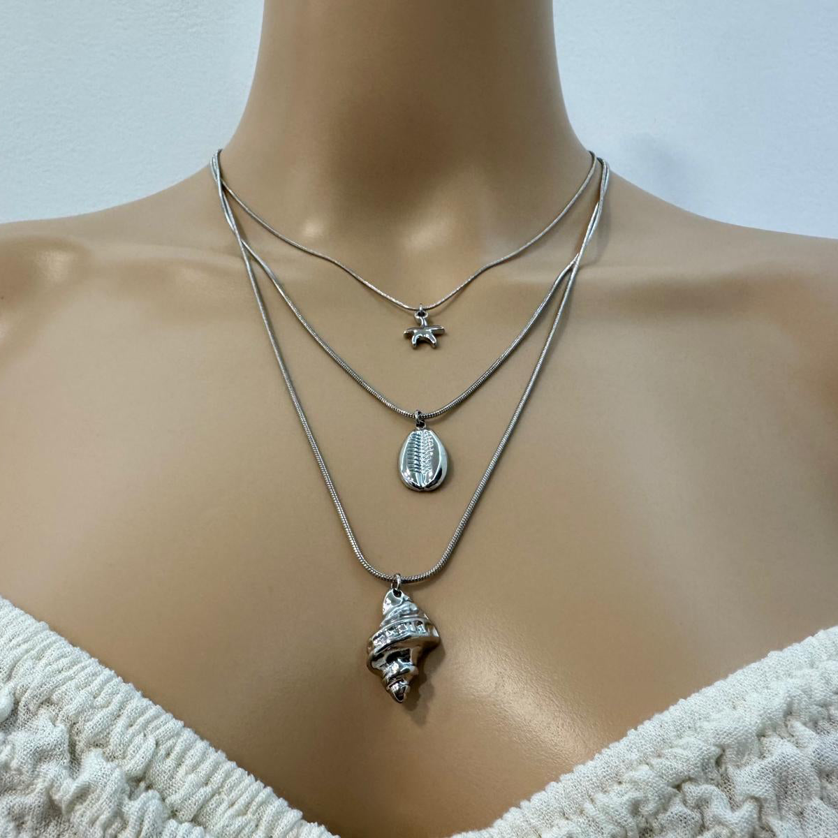 Fio Inox Triplo - Estrela, Búzio, Concha
