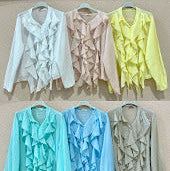 Camisa Folhos (Variedades) Rosa
