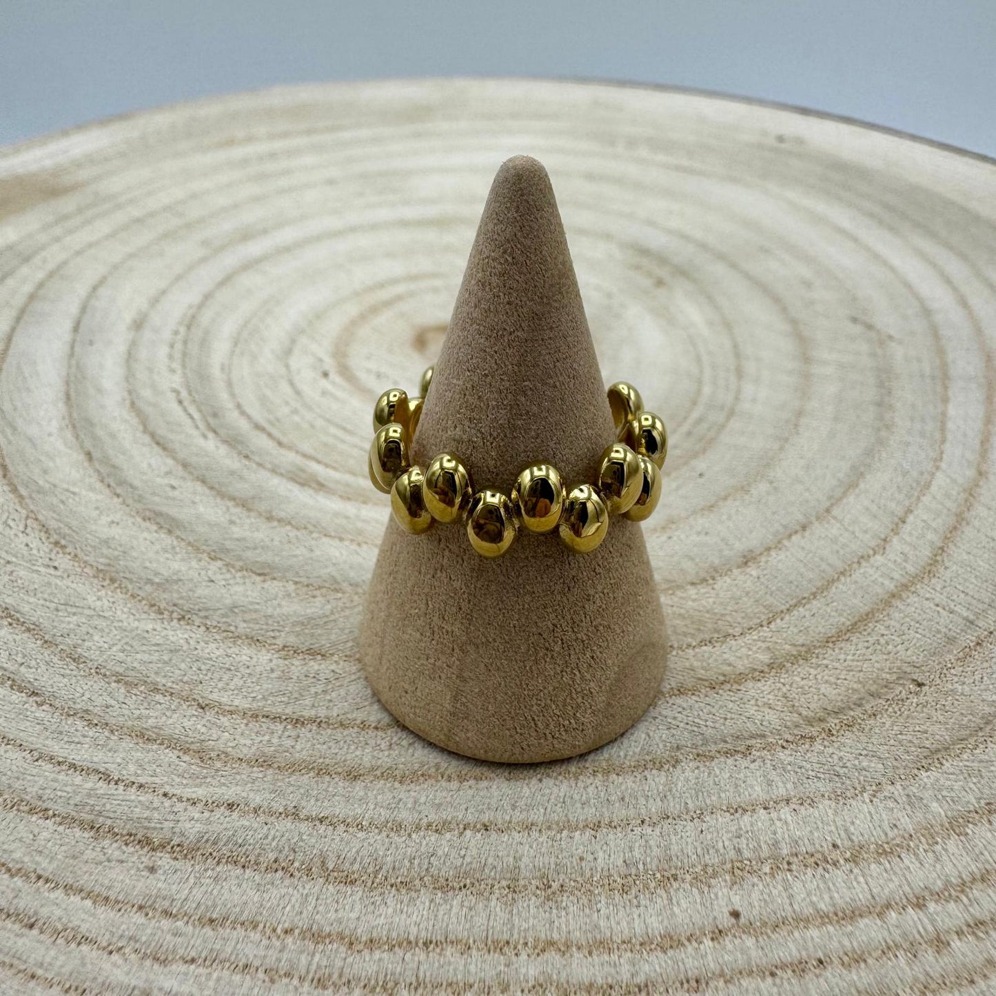 Anel Ovinhos (Prateado e Dourado) Dourado