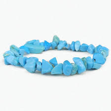 Pulseira Cascalho Howlita Turquesa