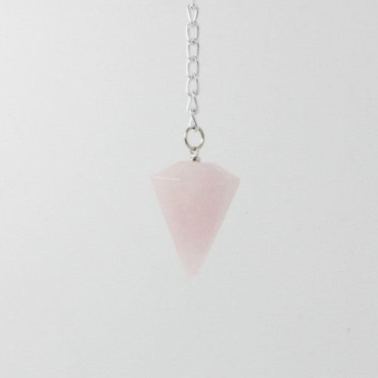 Pendulo Facetado Quartzo Rosa