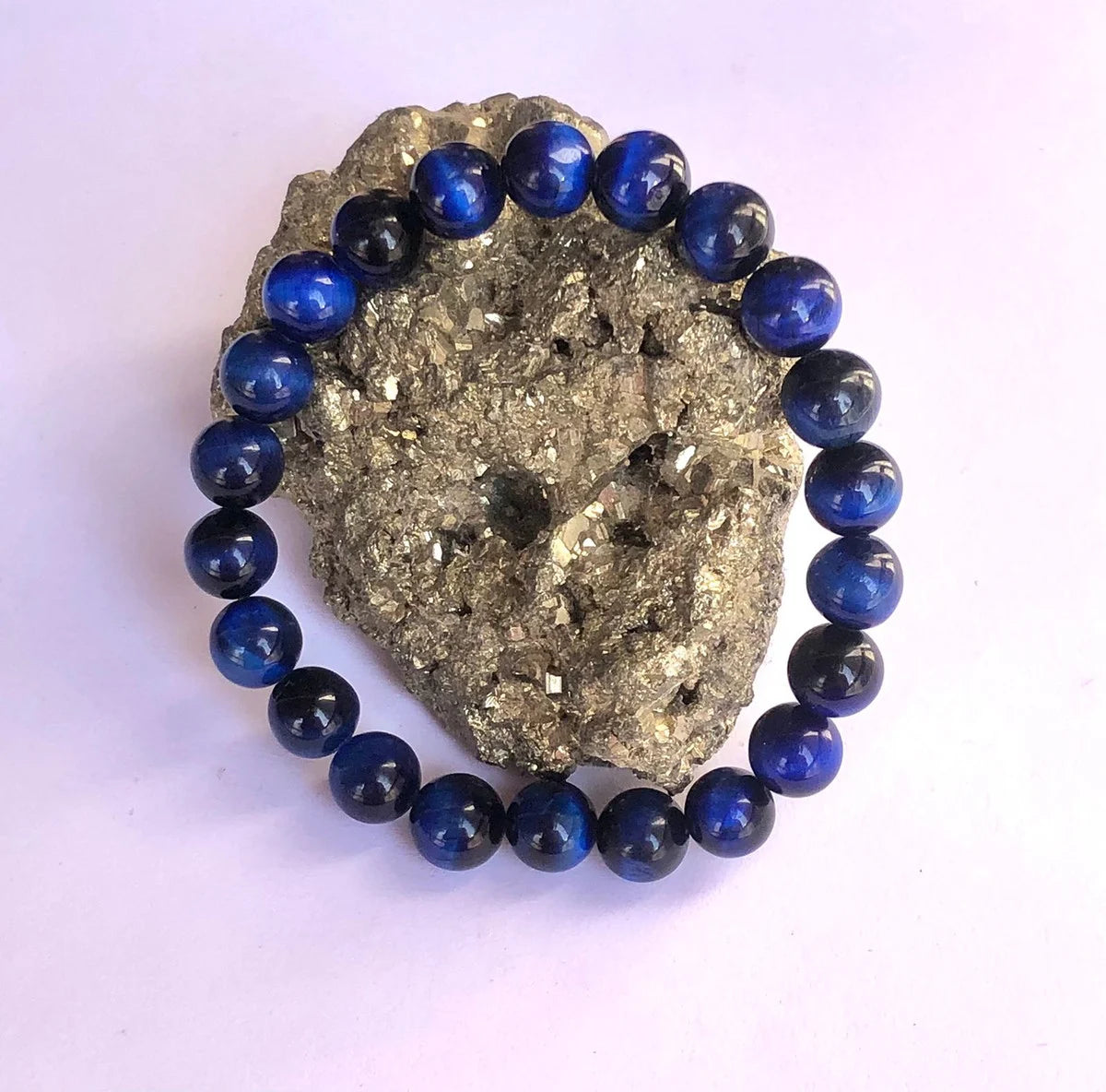 Pulseira Olho Tigre Azul