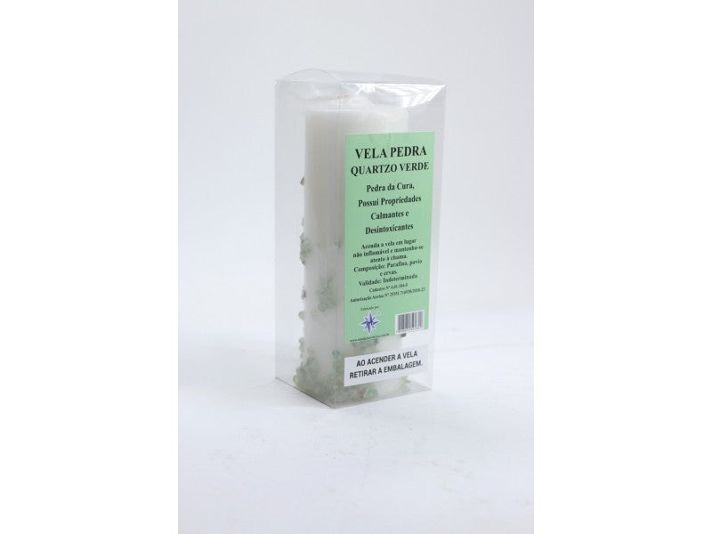 Vela Pedra com Quartz Verde