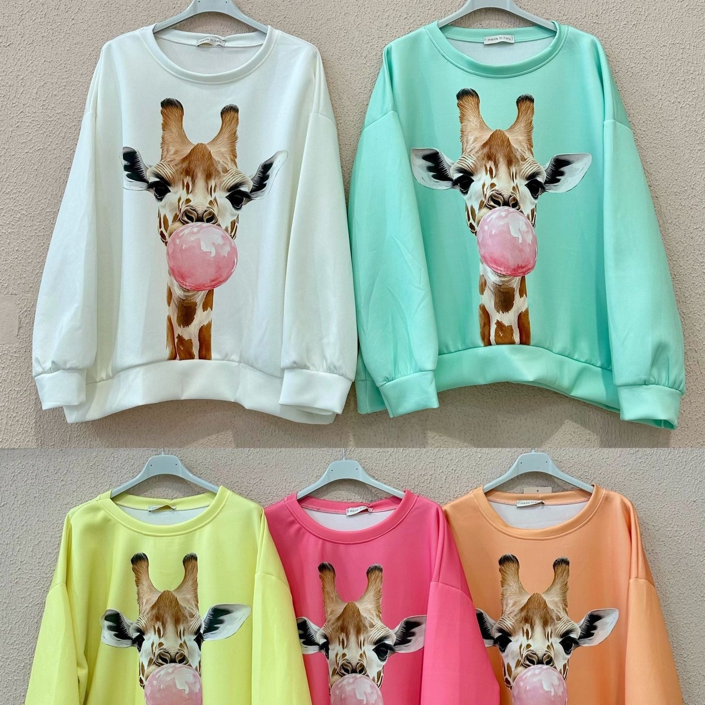 Sweat com Girafa Laranja