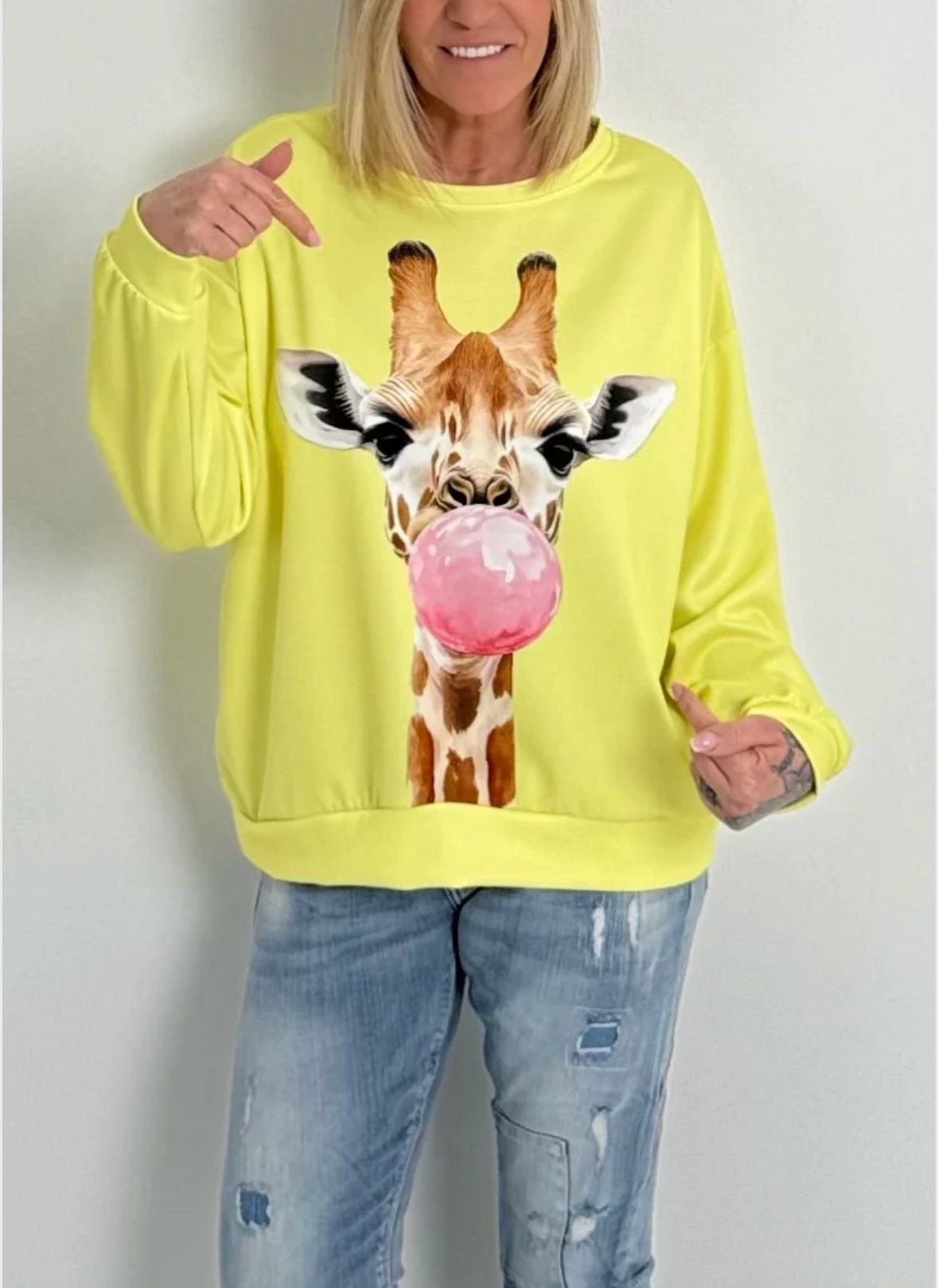 Sweat com Girafa Laranja