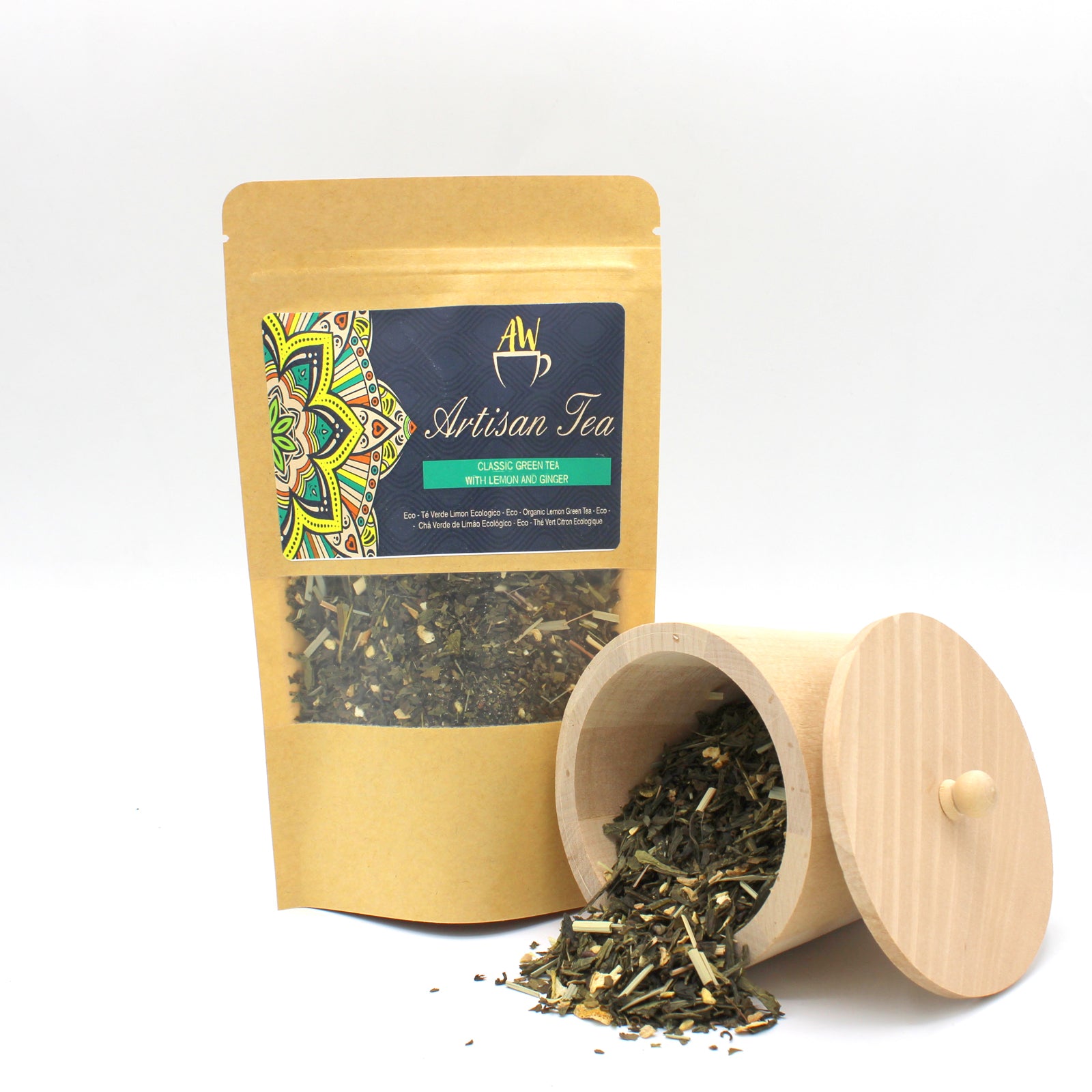 Chá Verde com Limão e Gengibre - 50g - Essencia Pura