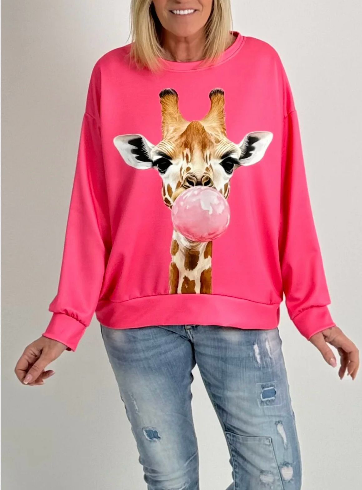Sweat com Girafa Laranja