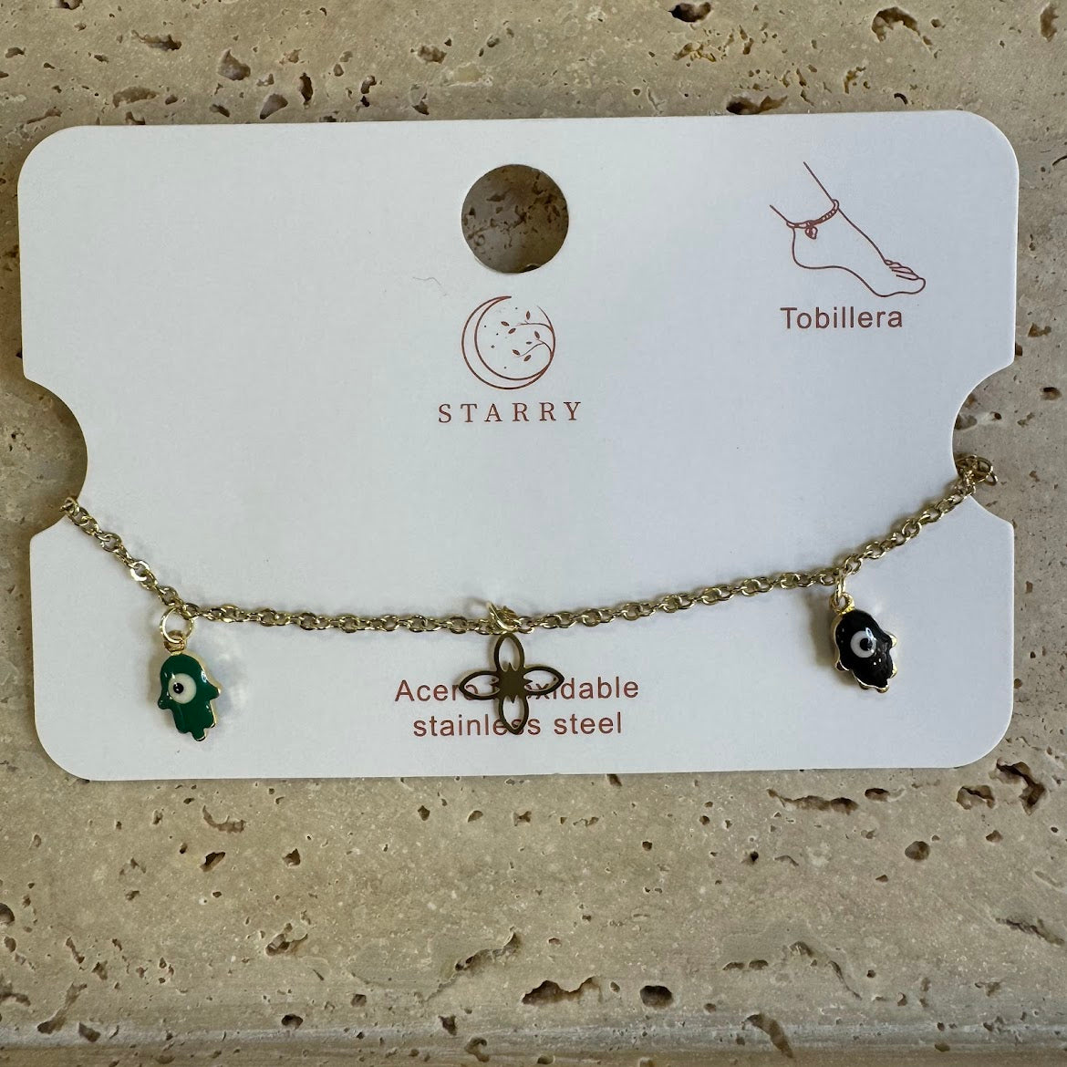 Pulseira de Pé, Mão Hamsa Coloridas VARIEDADES