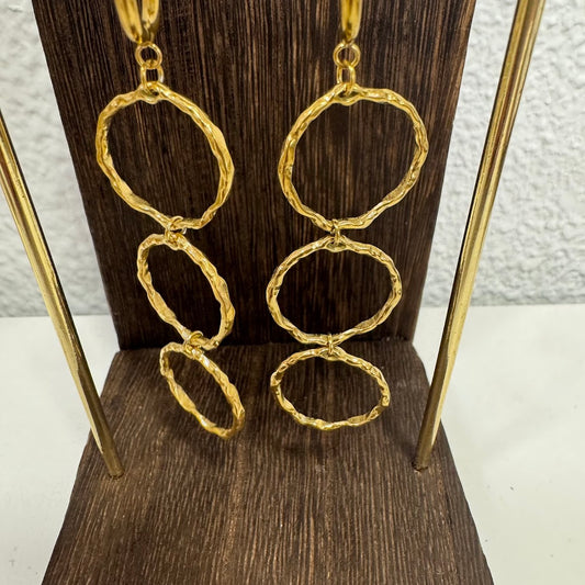 Brincos Longos, Circulos DOURADO