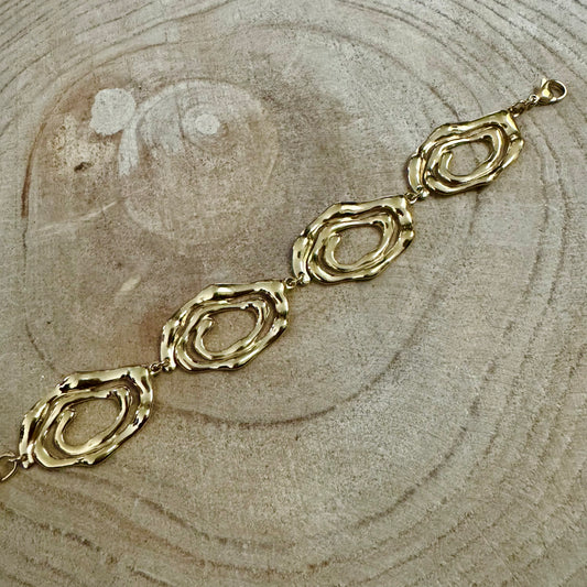 Pulseira Larga Argolas Uniformes
