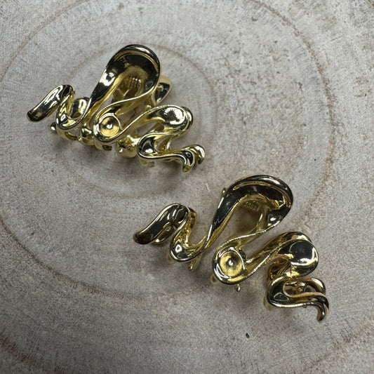 Molas de Cabelo Mini Torcidas Dourado