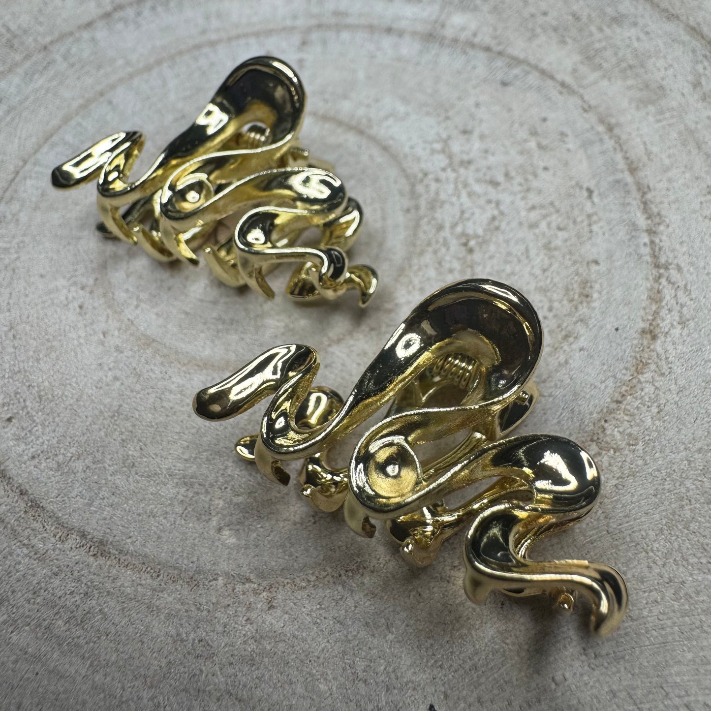 Molas de Cabelo Mini Torcidas Dourado