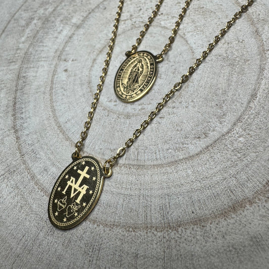 Escapulário Nossa Sra Guadalupe Dourado