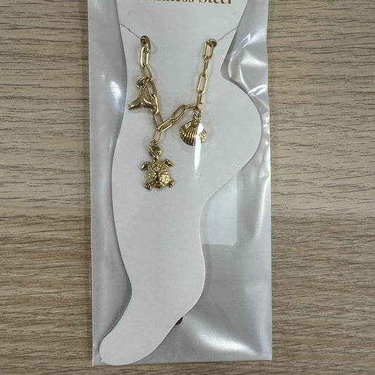 Pulseiras de Pe Marinhas VARIEDADES (Dourado/Prateado)