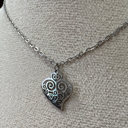 Fio Coração Viana Prateado