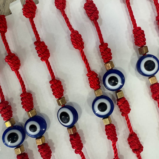 Pulseira Fio Vermelho com Olho Turco