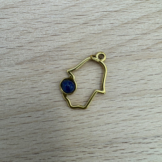 HAMSÁ COM PEDRA PEQUENA - LÁPIS LAZULI