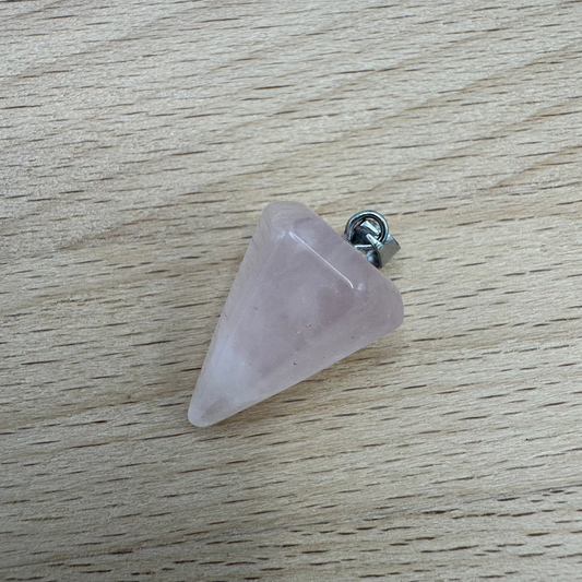 PÊNDULO PEDRAS SEM FIO - Quartz Rosa