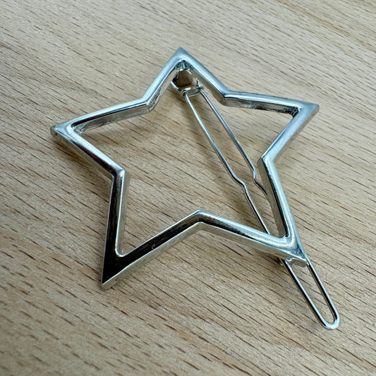 Prendedor de Cabelo Estrela Prateado
