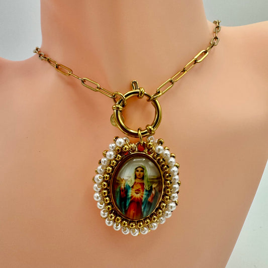 Fio Sagrado Coração de Maria Branco