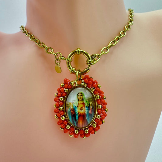 Fio Sagrado Coração de Maria Vermelho