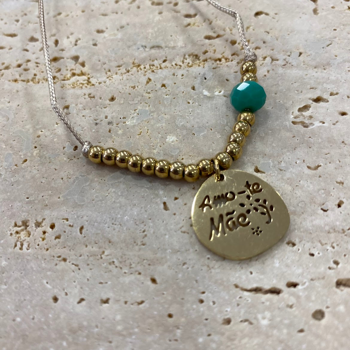 Fio, Amo-te Mãe VERIADADES (Prata e Dourado) INOX Prateado