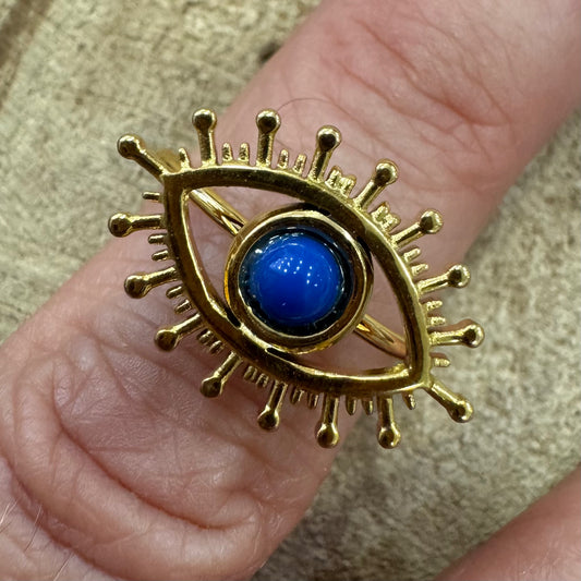 Anel Evil Eye Azul