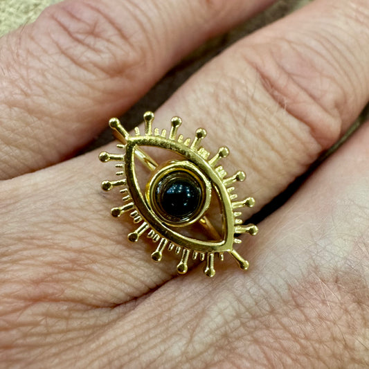 Anel Evil Eye Preto