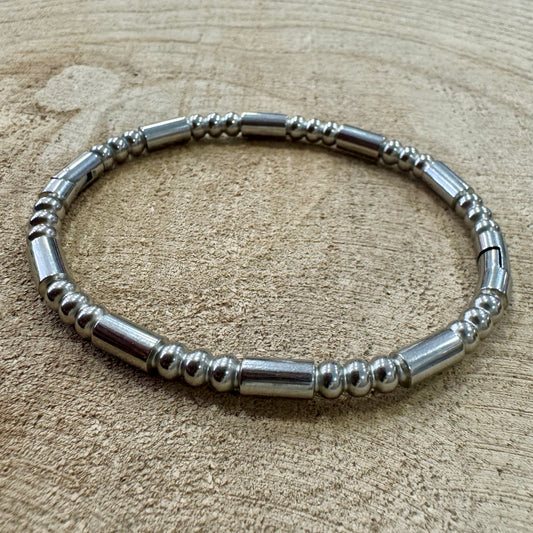 Pulseira Rígida Inox Prateado III
