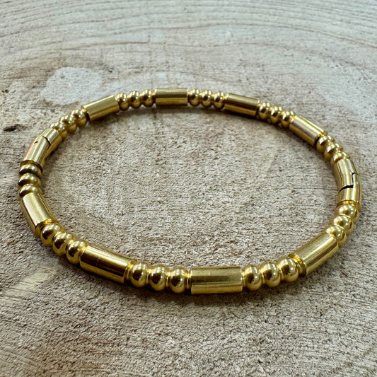 Pulseira Rígida Inox Dourado III