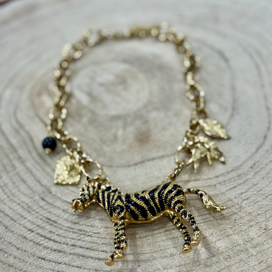 Colar Zebra Dourado