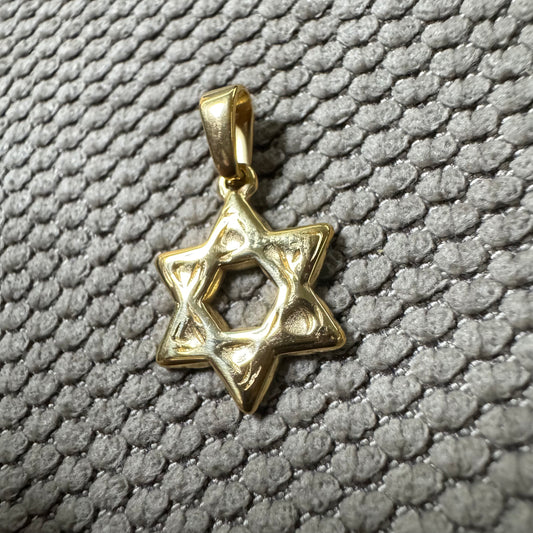 Estrela de David Simples Pequena Dourado
