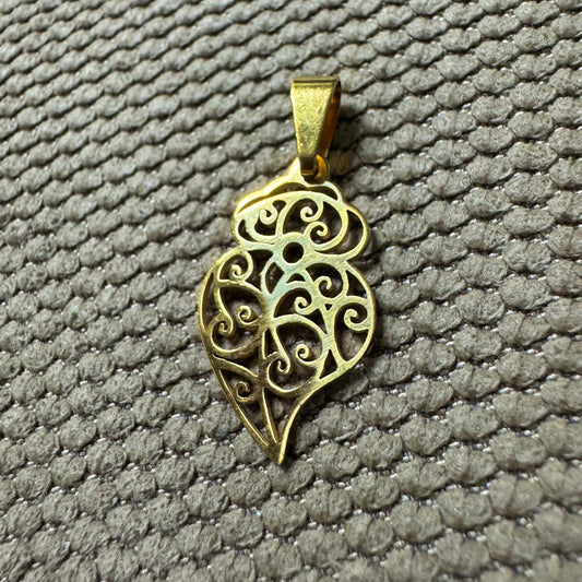 Pendente Coração Viana Mini Dourado