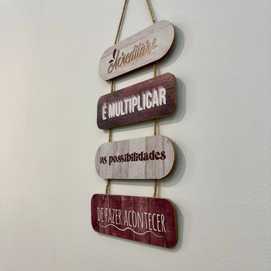 Placa Parede MDF (51x21cm)