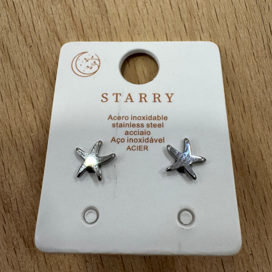Brincos Mini Estrela Prateado